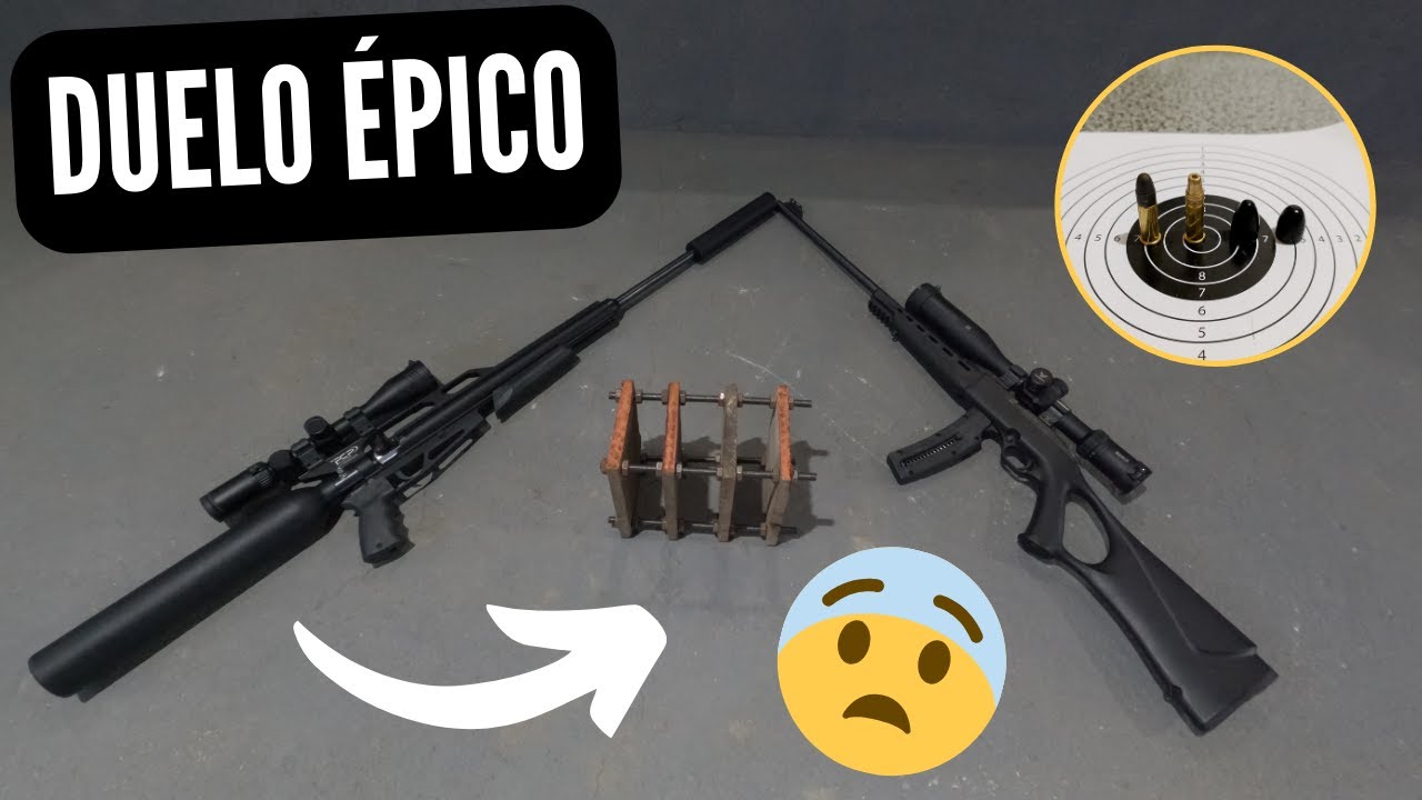 CARABINA PCP CUSTOM 9MM VS CARABINA 7022 WAY .22IR TESTE DE PERFURAÇÃO