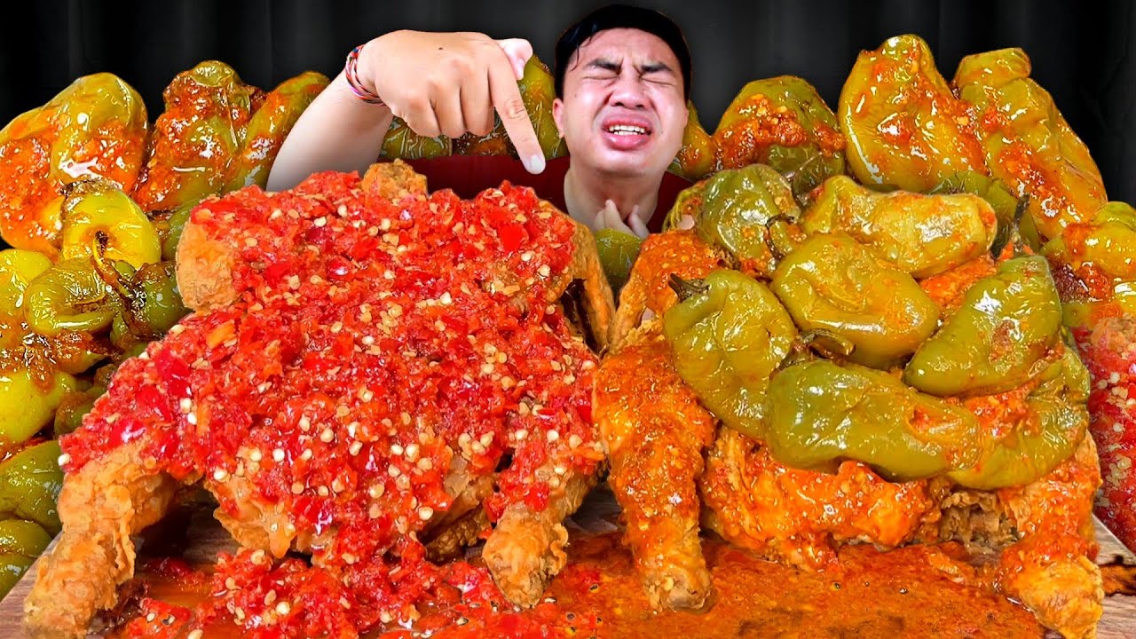 GAK KUAT 🥵🔥 MUKBANG 2 EKOR AYAM RICHEESE CABE GENDOT + SAMBAL GEPREK TERPEDAS