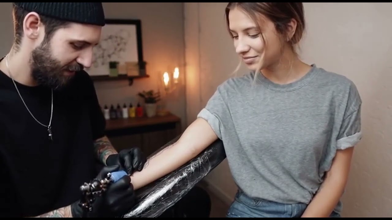 Satisfying Tattoo Making on Skin | Fine Line Tattoo Art #33
