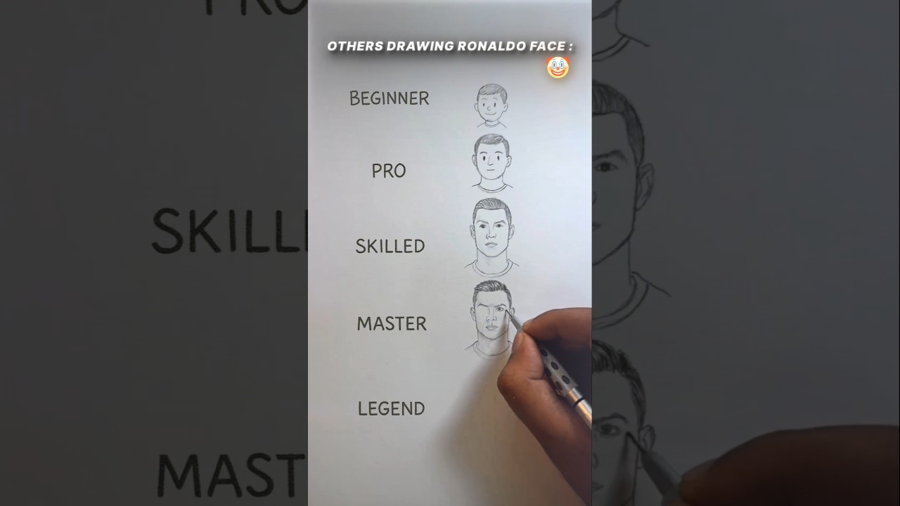 Others drawing Ronaldo face VS Legend drawing ☠️
