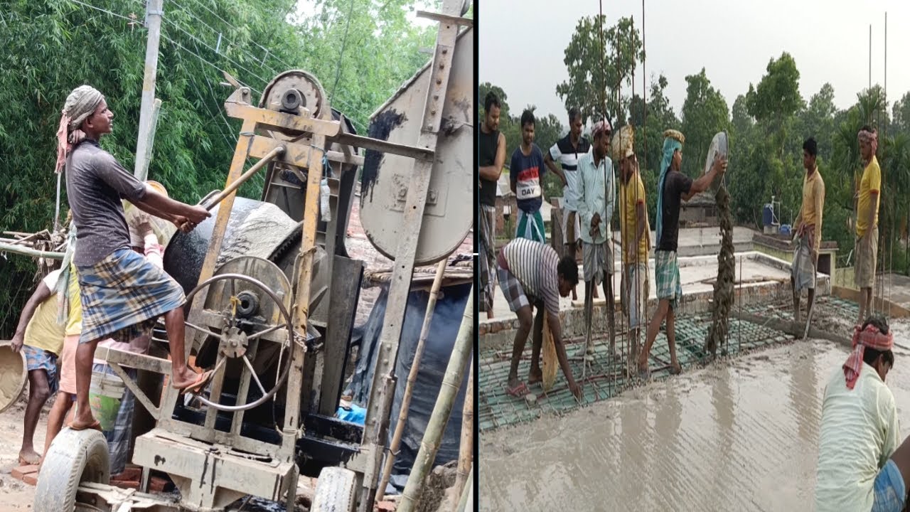 How to make Concrete | 10 Labour Work to Concrete mixer Machine