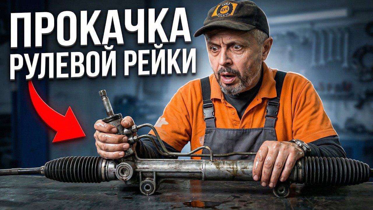 Как прокачать пустую рулевую рейку .
