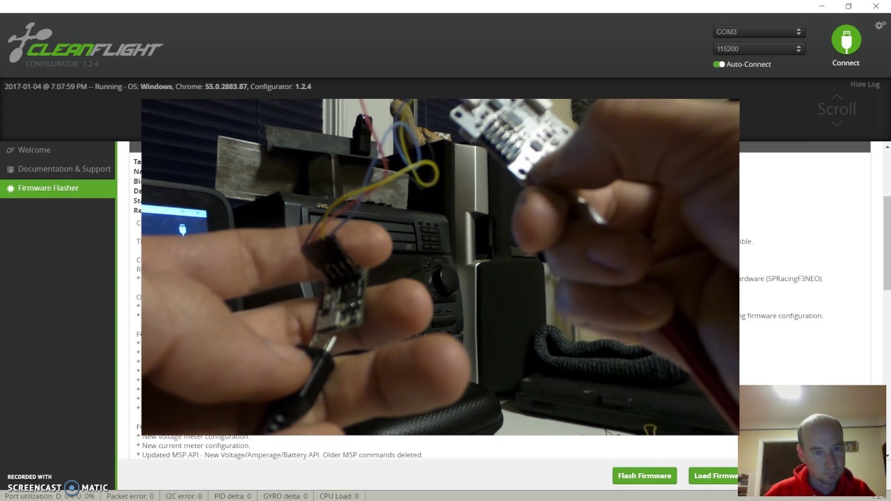 Flashing Cleanflight to CC3D with Mainport and FTDI