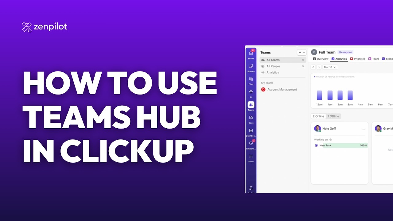 Как использовать ClickUp Teams Hub для управления вашей командой