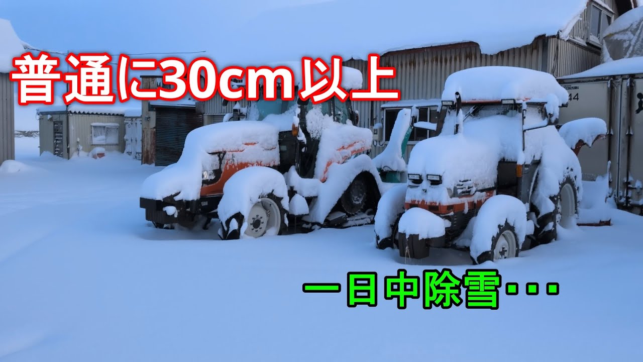 【これが普通の朝】30cm以上の雪を朝8時半から夕方まで除雪した日『Ｎo,99』
