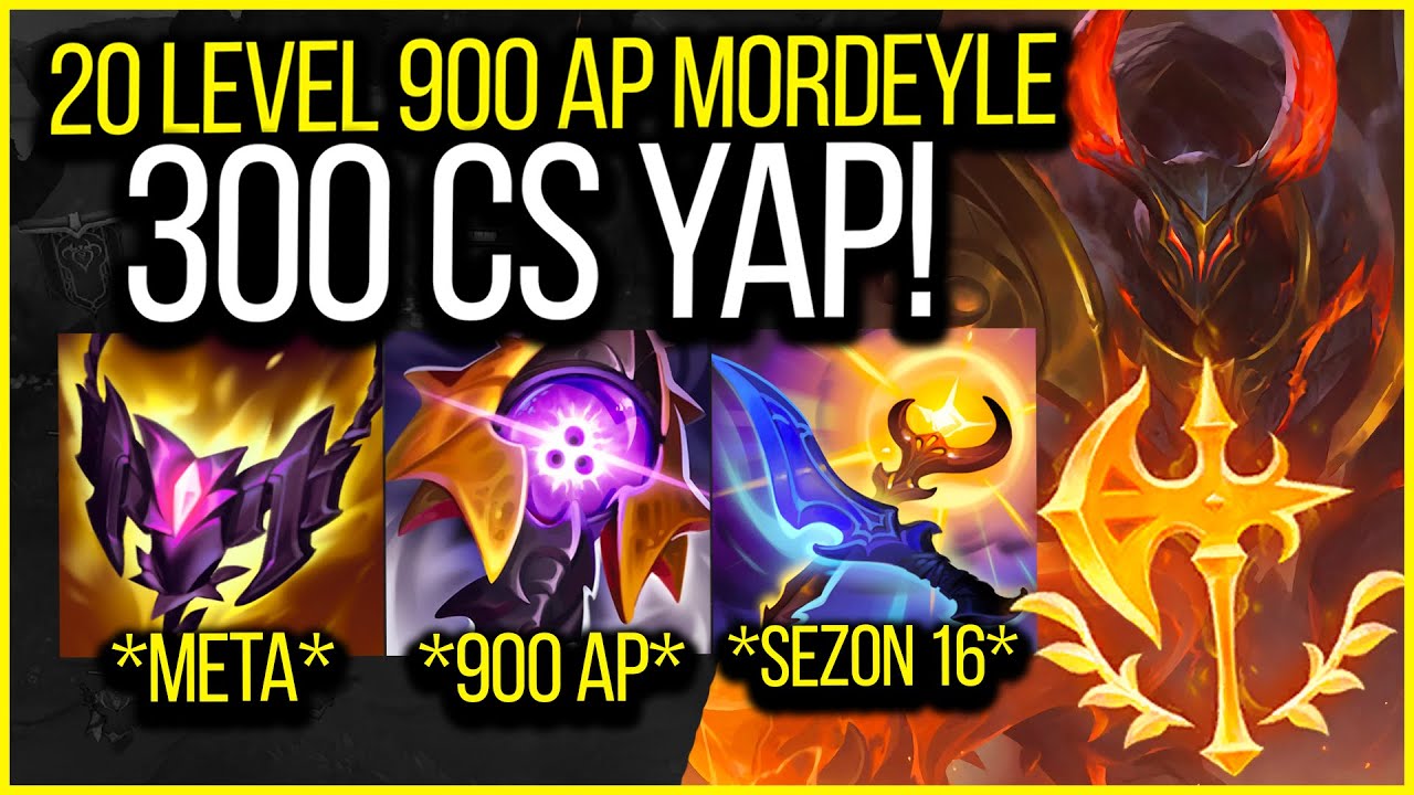 20 LEVEL HİLE GİBİ MORDEKAİSER! - 900 AP İLE GNAR'I PİŞMAN ETTİM! (300 CS REKOR)