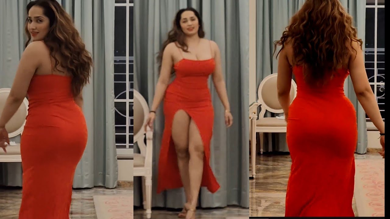 Fabulous in Red  Desi Diva Indian Fitness Queen Shows Off Perfect Curvy Fashion looks