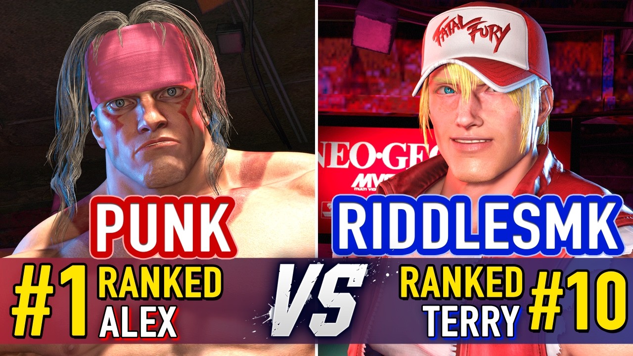 SF6 🤜 PUNK (#1 Ranked Alex) vs RIDDLESMK (#10 Ranked Terry) 🤛 SF6 High Level Gameplay