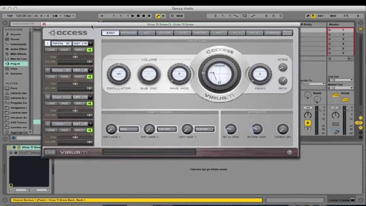 Access Virus TI Snow - Routing in Ableton Live (ITA Tutorial)