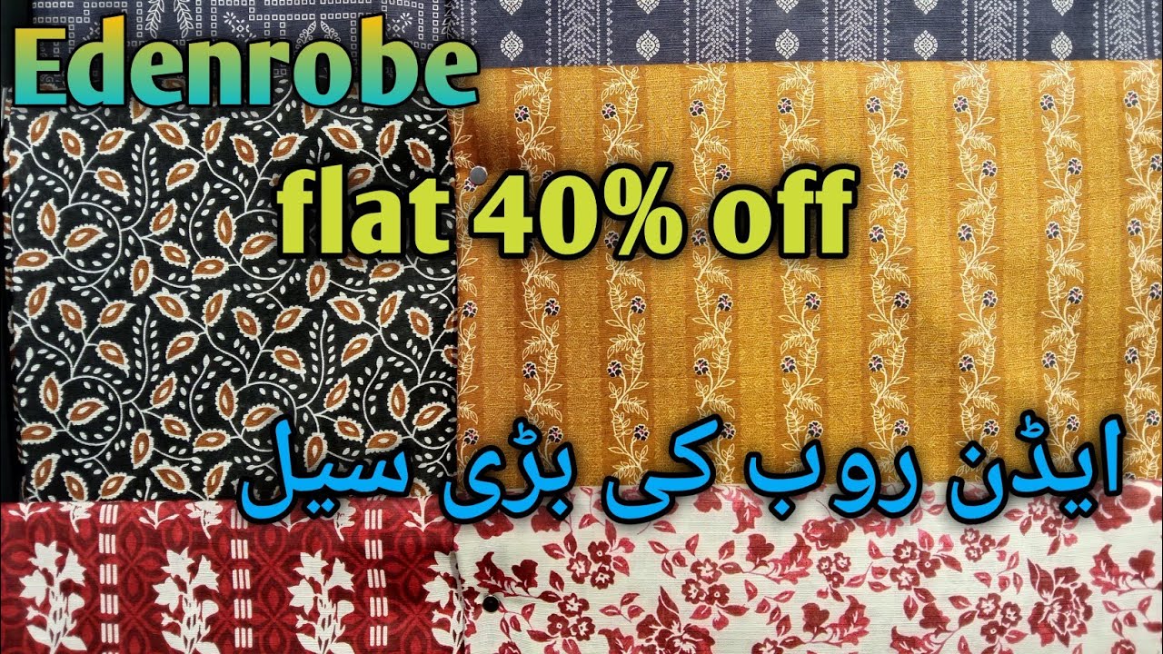 Edenrobe flat 40% off winter 2024 // edenrobe khaddar collection 2024