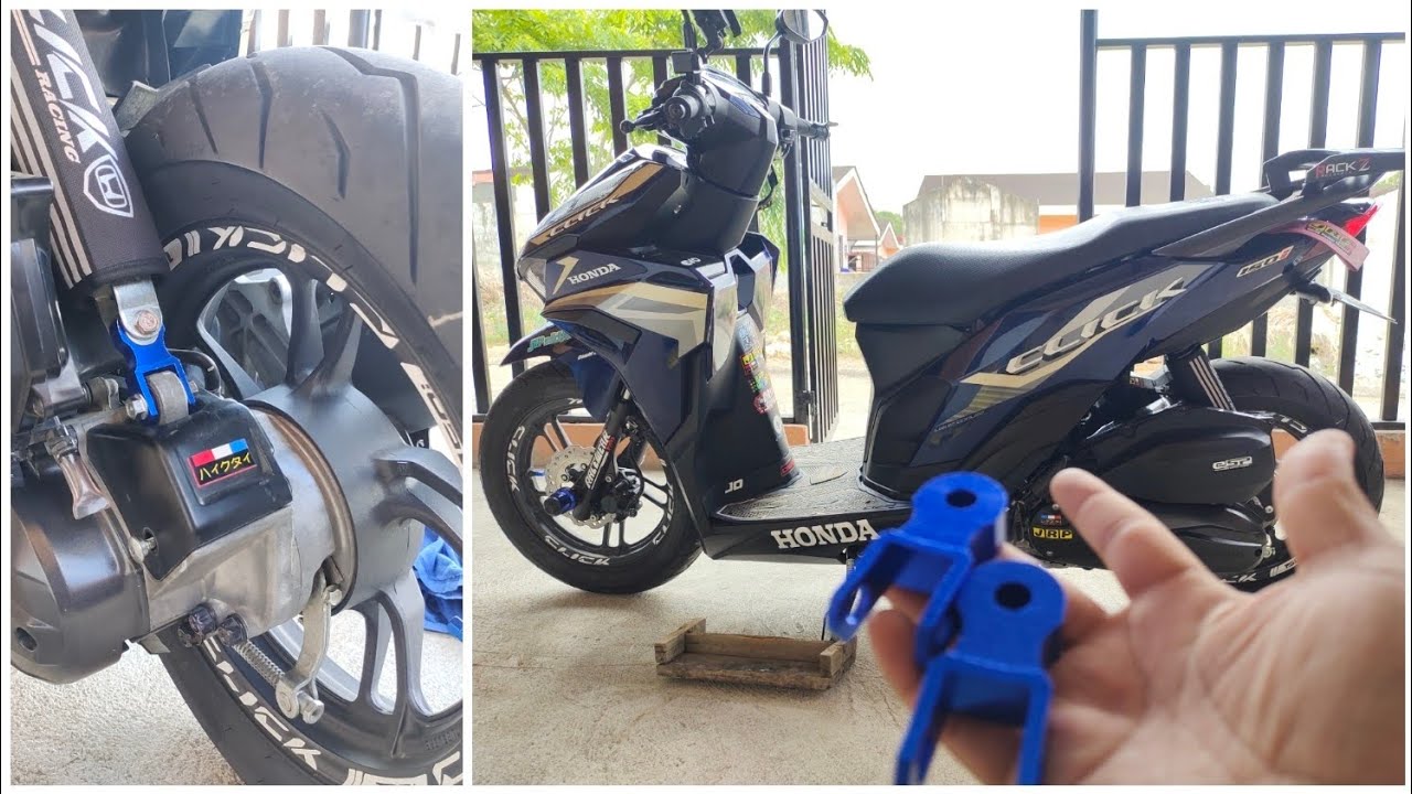 how to install shock lifter or extension click 125i/150i v1 v2 v3/click shock extension
