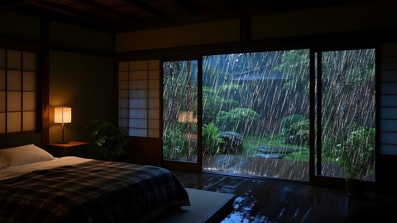 💤 Cozy Rain on Bedroom Window | Perfect Rain Sounds for Sleep & Meditation