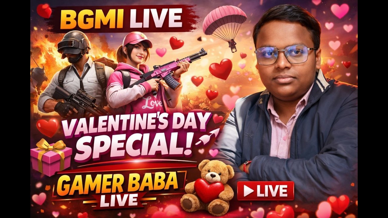Gamer Baba Live NEW BGMI UPDATE 😍 | valentine day special  | LIVE