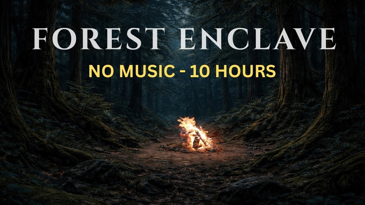 Campfire Forest Sounds— No Music, 10 Hours (Deep Sleep)