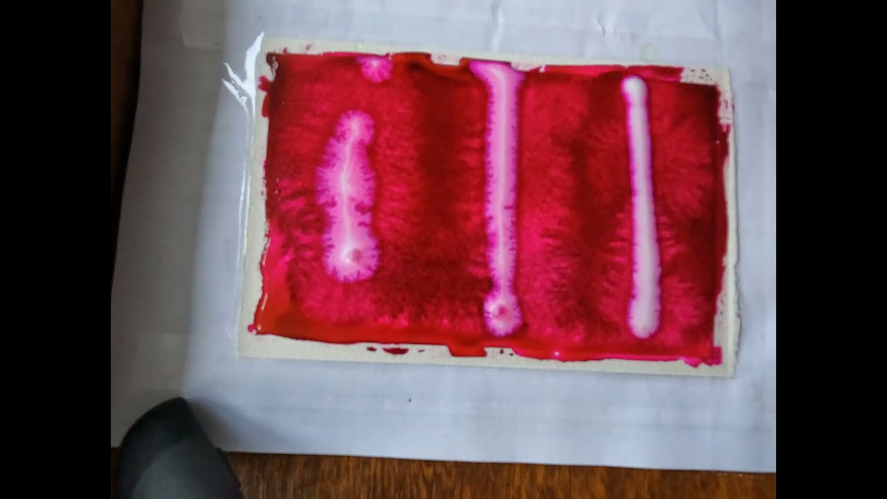 playing with pink ink