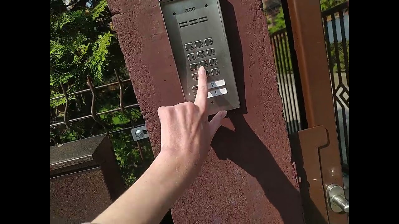 Domofon Aco - Otwieranie kodem instalatora