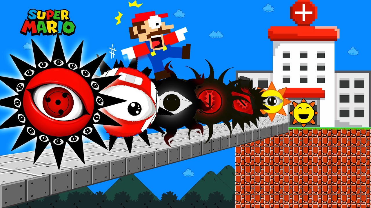 Mario's Hardest Challenge: Mario helps Mr.Sun Phases 1-7 into Hospital | Sad Story