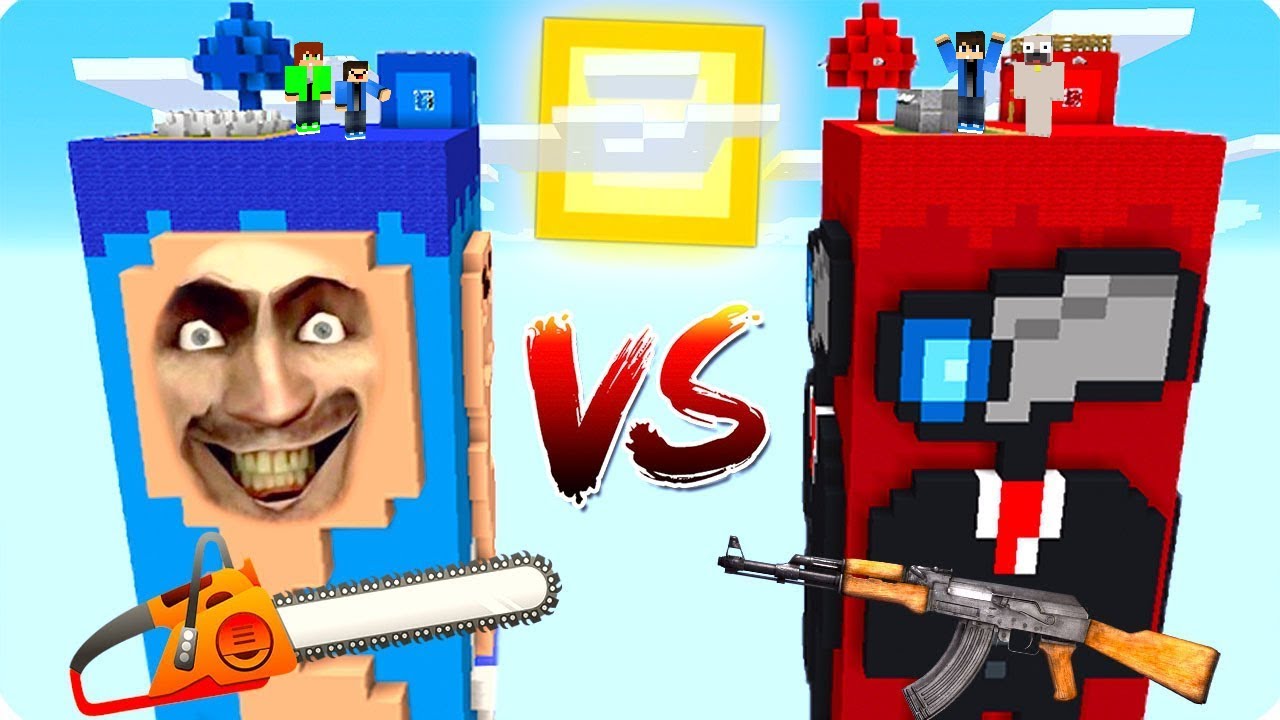 SKIBIDI WC VS KAMERFEJ EMBER FEGYVERES SKYBLOCK KIH&Iacute;V&Aacute;S A MINECRAFTBAN!