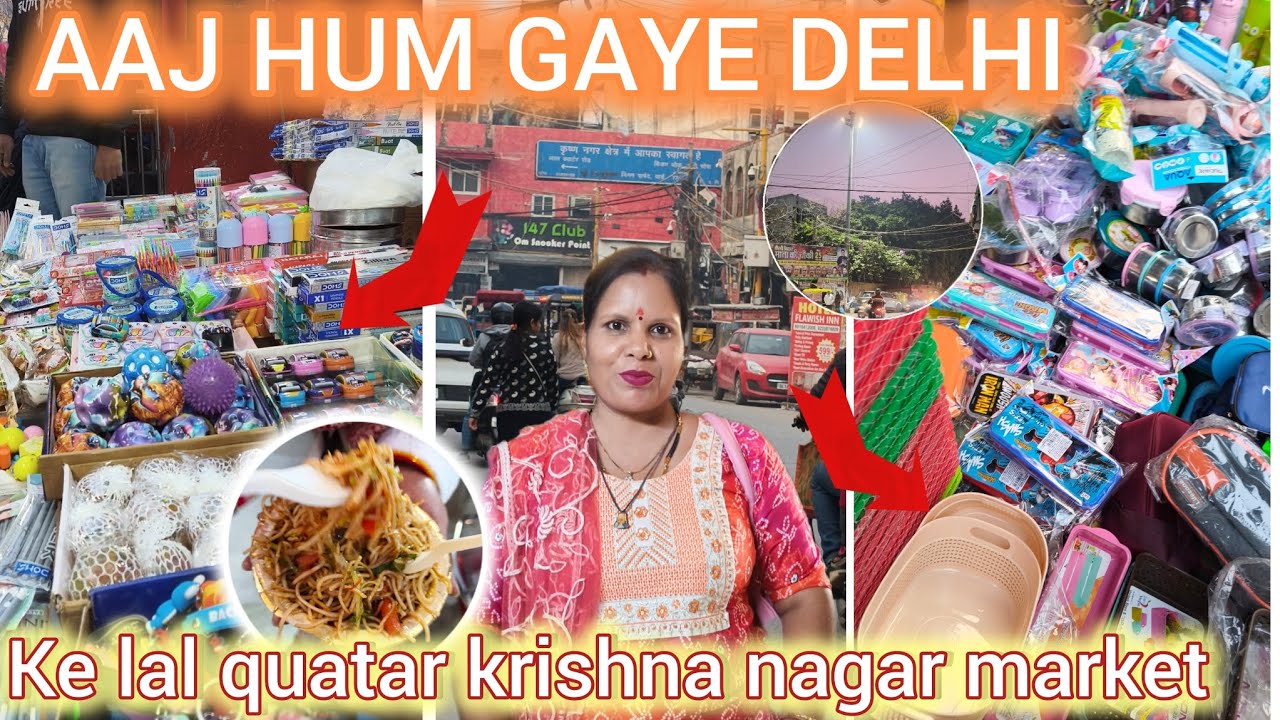 AAJ HUM GAYE DELHI KE LAL QUATAR KRISHNA NAGAR MARKET 😊🥰✨|| vlog