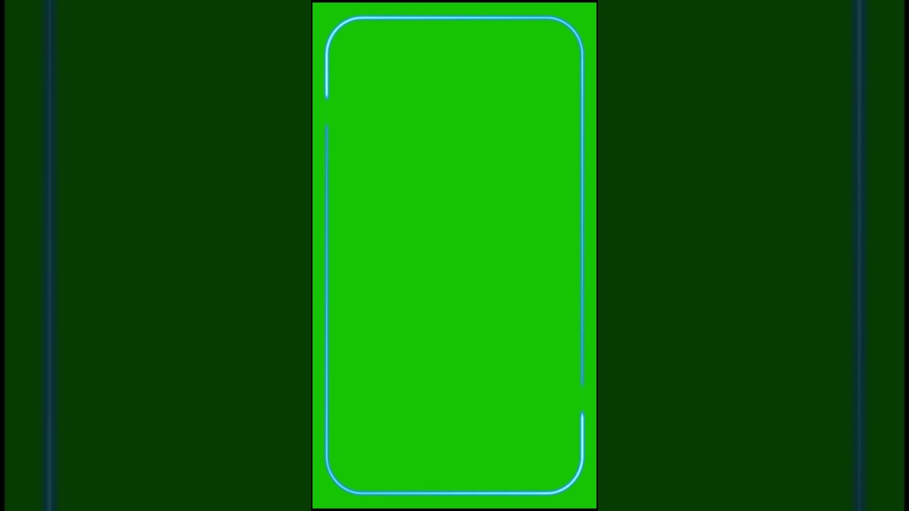 Blue Neon Border Green Screen Overlay Motion Graphics 30fps Copyright Free