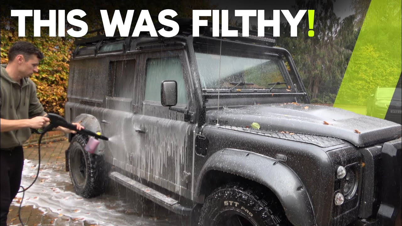 Deep Cleaning a Filthy Land Rover Covered TOP TO BOTTOM IN MUD
