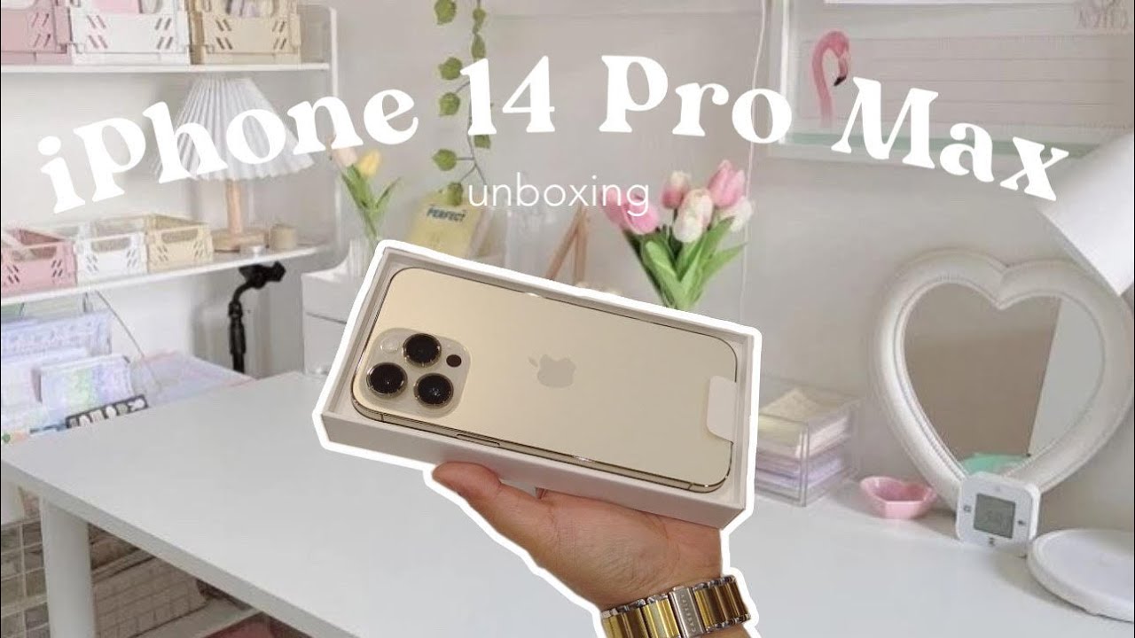 iPhone 14 Pro Max (Gold) Unboxing °₊·ˈ∗♡ Angel Cabaron