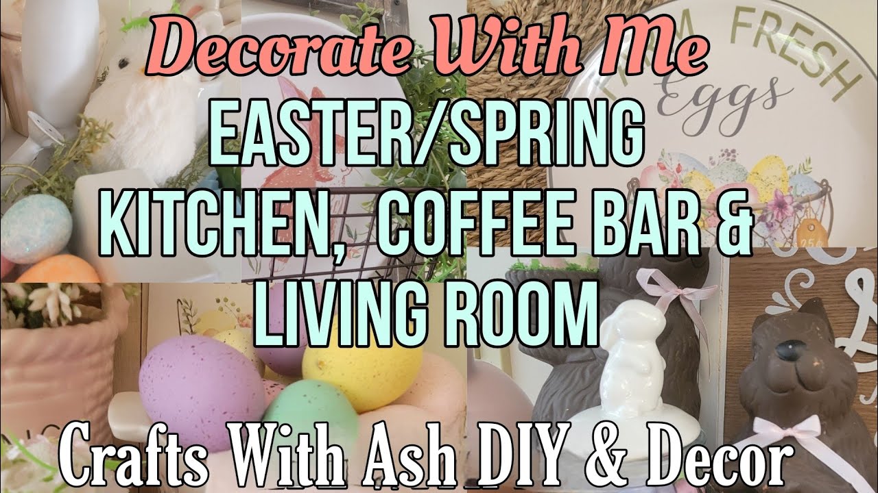Decorate With Me | Beautiful Easter Kitchen, Coffee Bar & Living Room