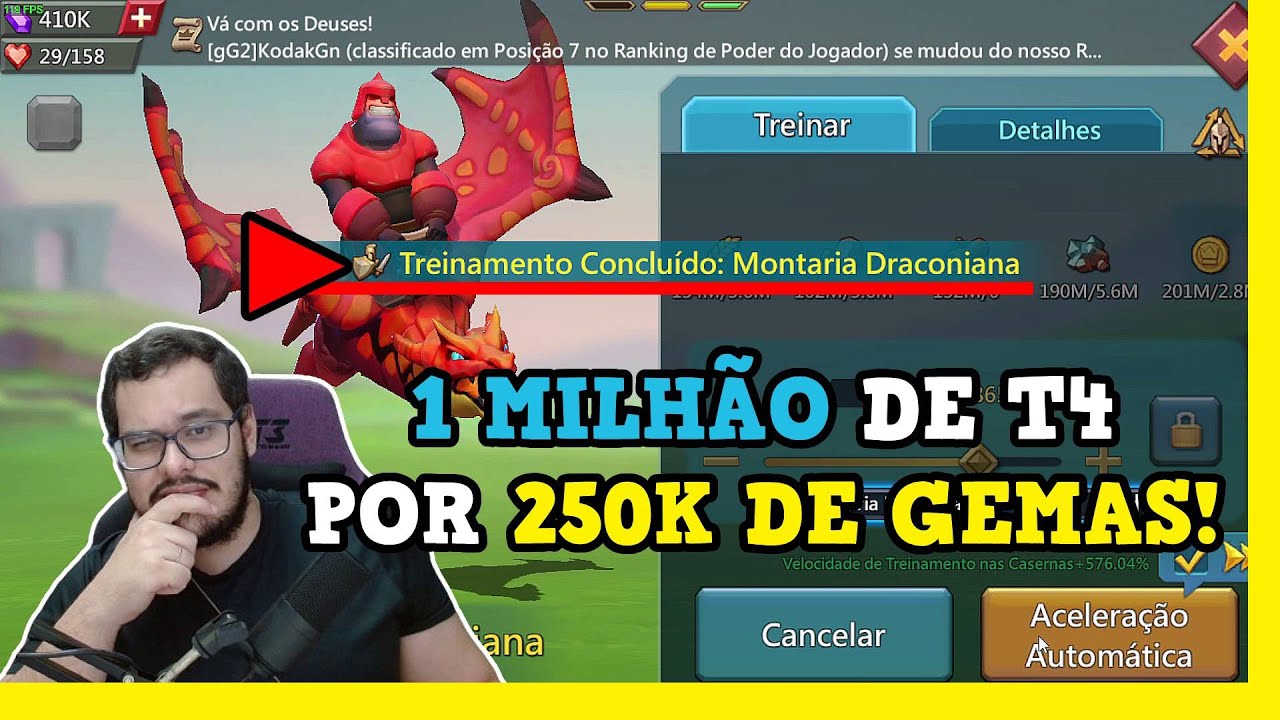 MILH&Otilde;ES DE TROPAS E PODER EM MINUTOS! Lords Mobile