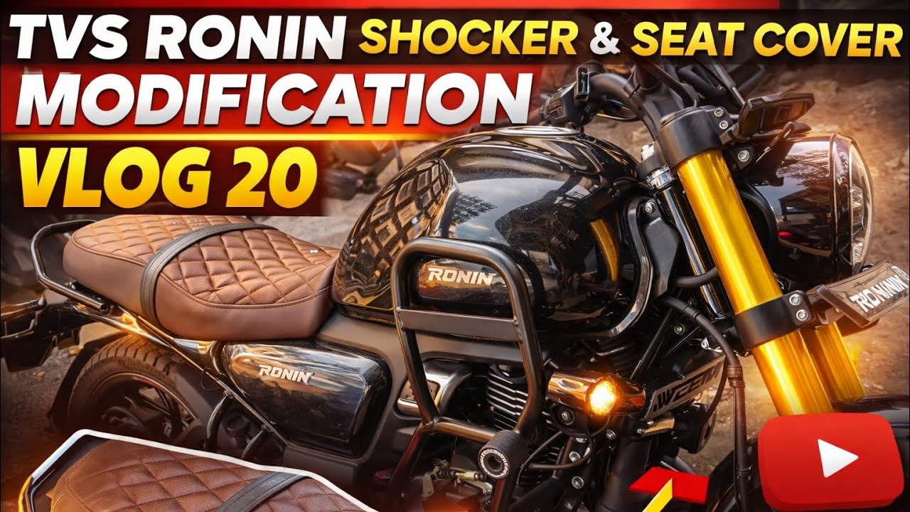 TVS Ronin Shocker & Seat Cover ka Tagda Modification 😍 | #tvsronin225 #modification #bikelife