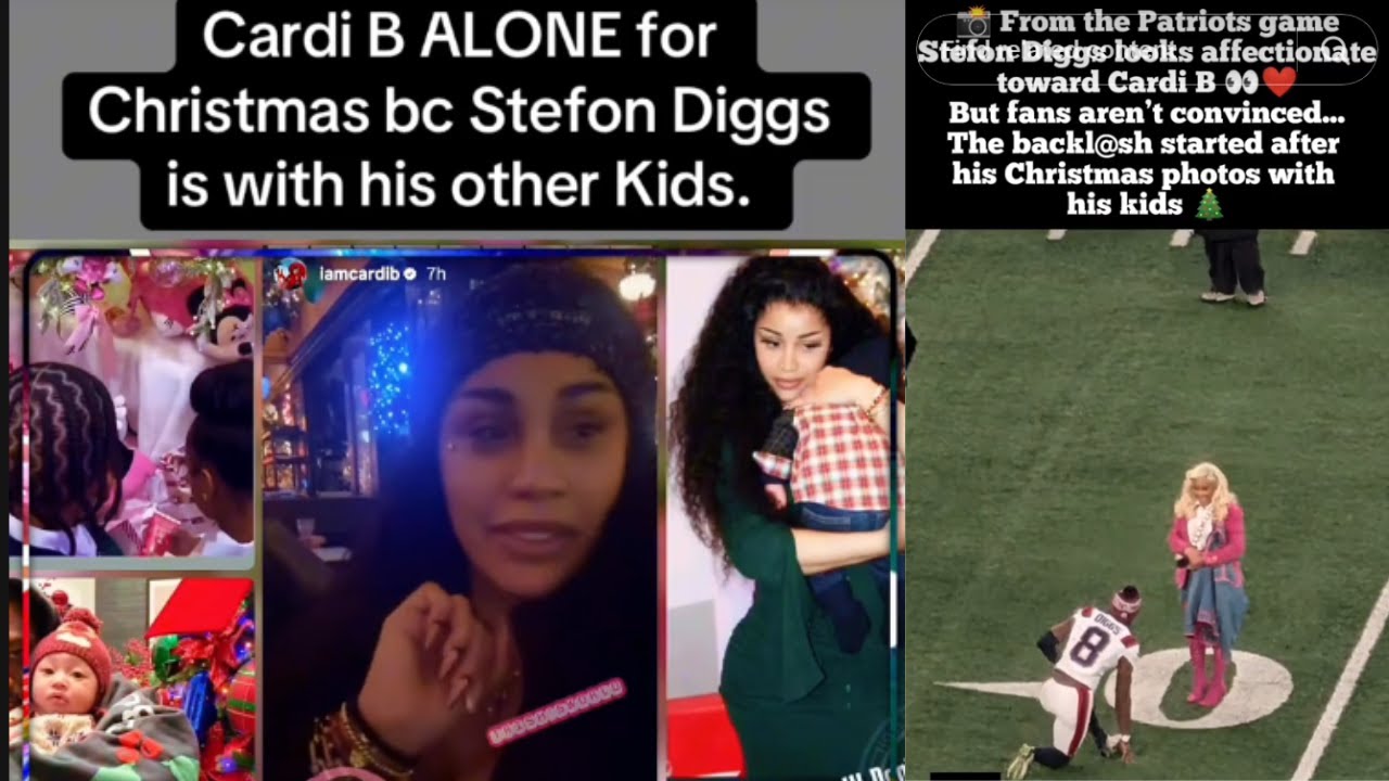 Cardi B was alone for christmas because Steffon Diggs was with other kids