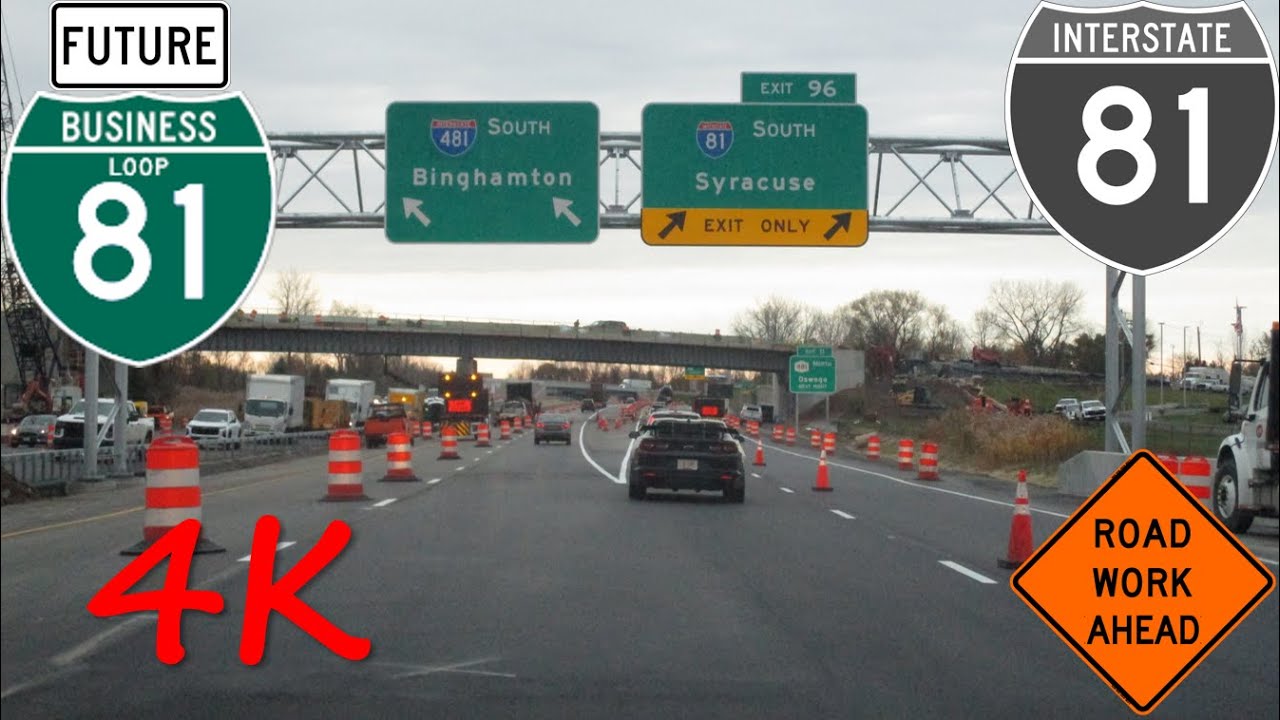 ⁴ᴷ Interstate 81 (Syracuse, NY) southbound [2025 Community Grid Project Update] [4K VIDEO]