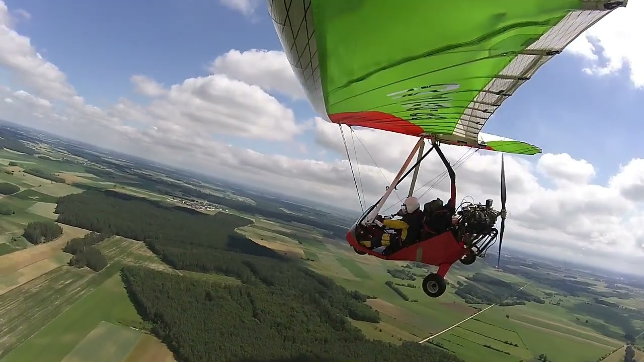 Lot motolotnią w termice. Rząśnik Grądy - Makosieje (EPEK).
