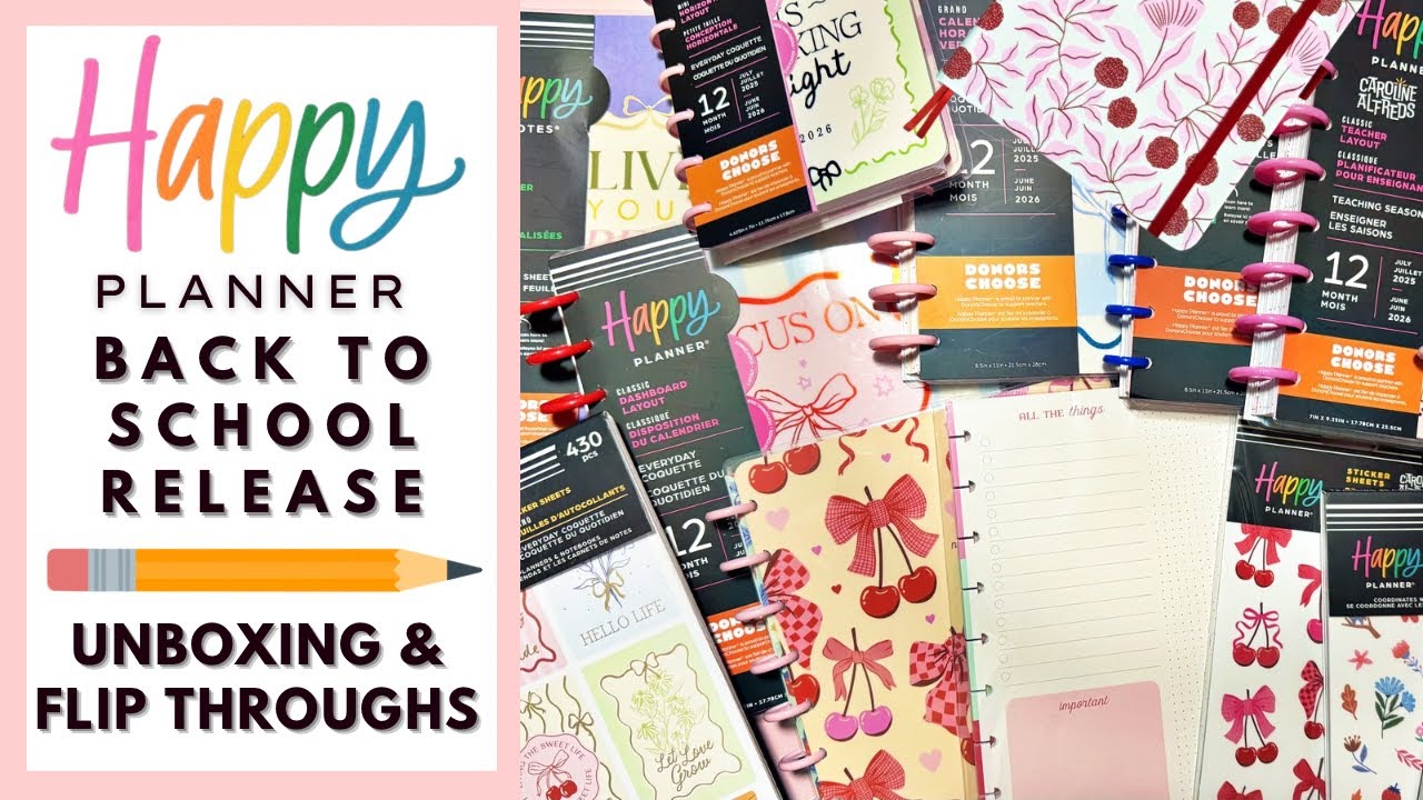 UNBOXING & FLIP THROUGH | HAPPY PLANNER BACK TO SCHOOL RELEASE