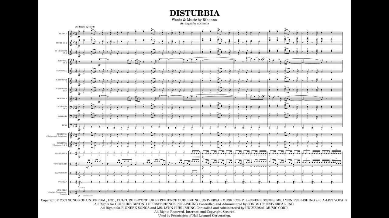 DISTURBIA (Rihanna) (marching band)