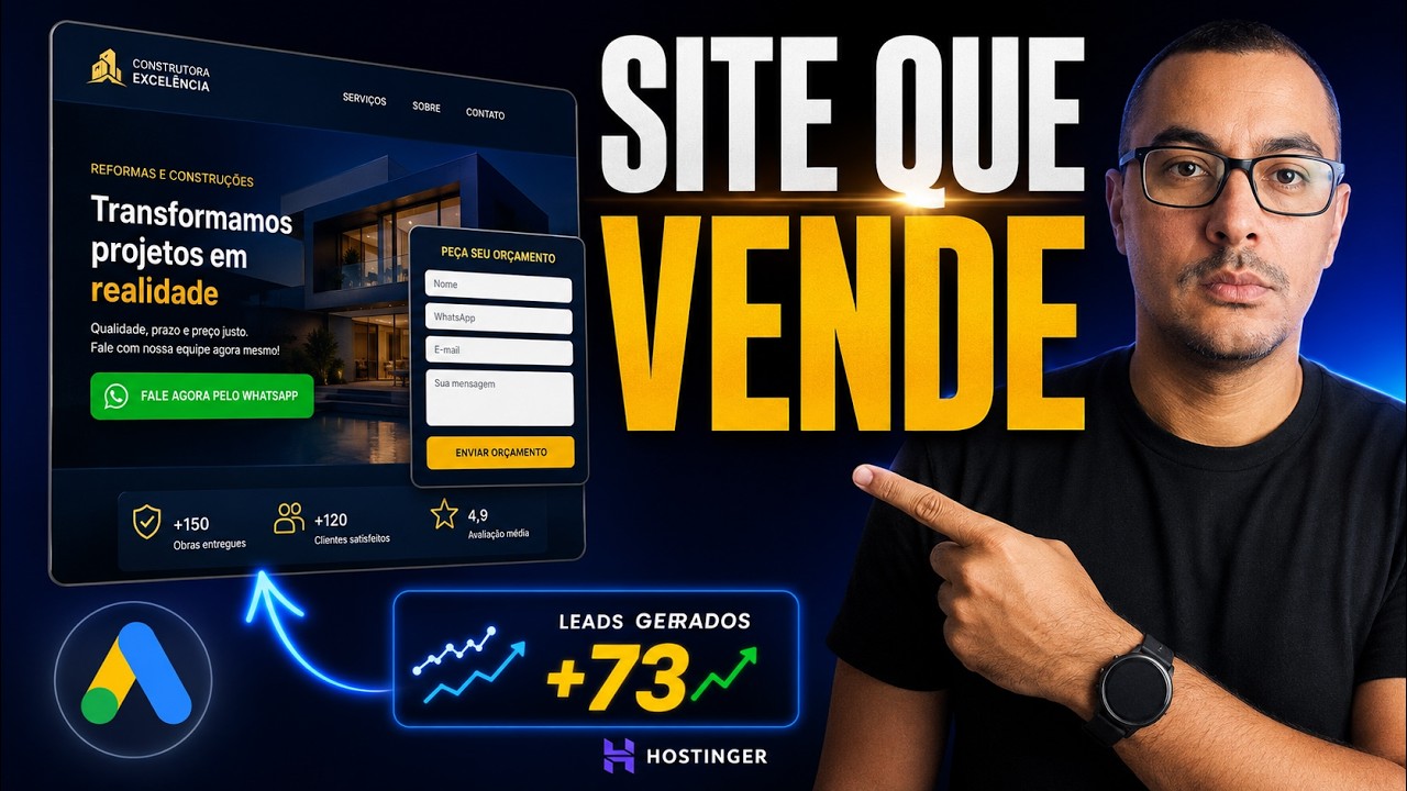 Crie um site profissional em 2025 com a Hostinger em 10 minutos sem saber nada de computador 