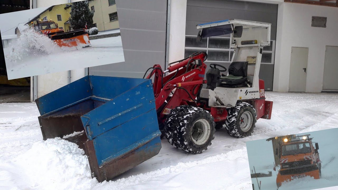 Winterdienst am Moareida Hof | Weidemann/Unimog | Moareida Agrar
