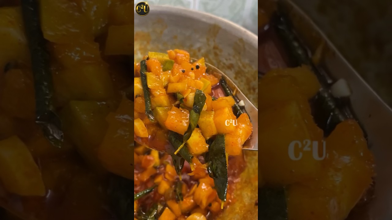 🥵🥭 Kadugu Manga Achar - Kerala Style Instant Raw Mango Pickle | #shorts #food #kerala