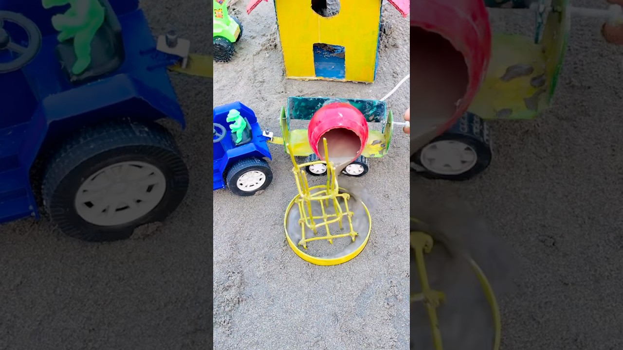 Diy mini tractor house construction | making mini house science project | tractor machine #Shorts 07