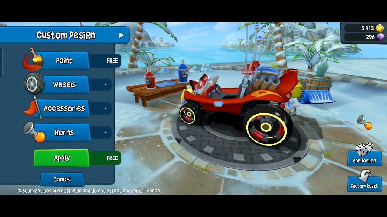 A long time I didn't download a video of beach buggy racing 2