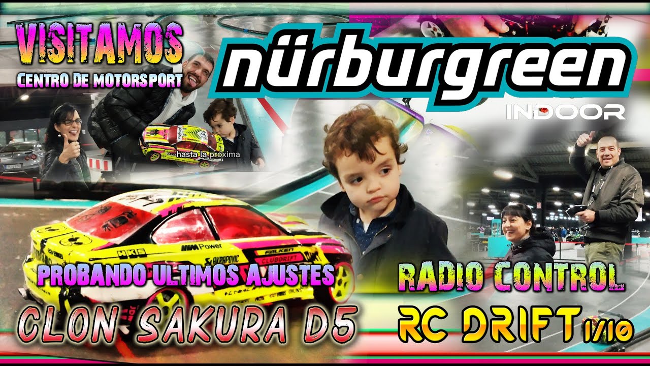 Visitamos el Karting Nürburgreen Indoor!! Un sitio espetacular!!! RC Drift 1/10 Clon Sakura D5 - RWD