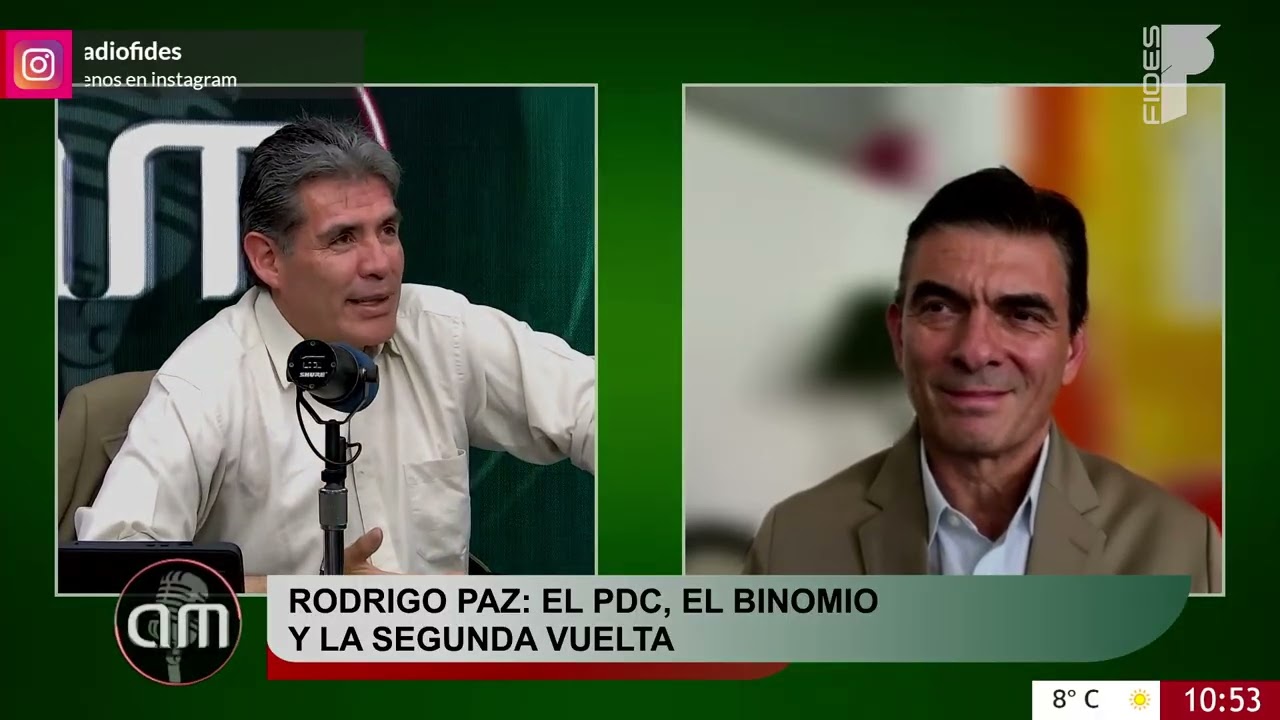 🟢 Rodrigo Paz, candidato a la presidencia por el PDC  |19.08.25|