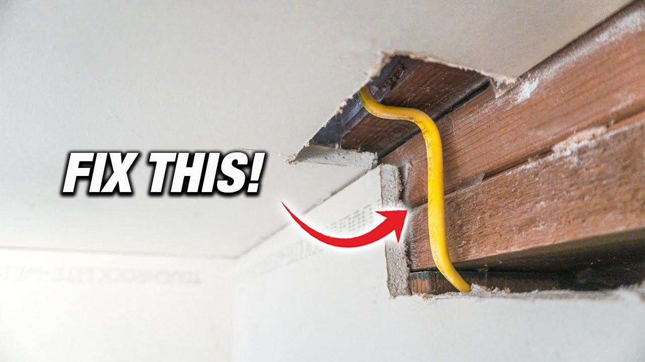 How Run Short Existing Electrical Wire Through Top or Bottom Plate Studs On WEIRD Situations! | DIY
