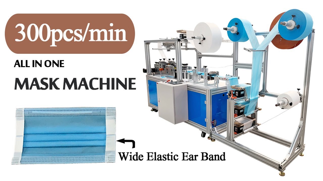 300pcs/min Wide Earloop Mask Machine | Surgical Mask Making Machine