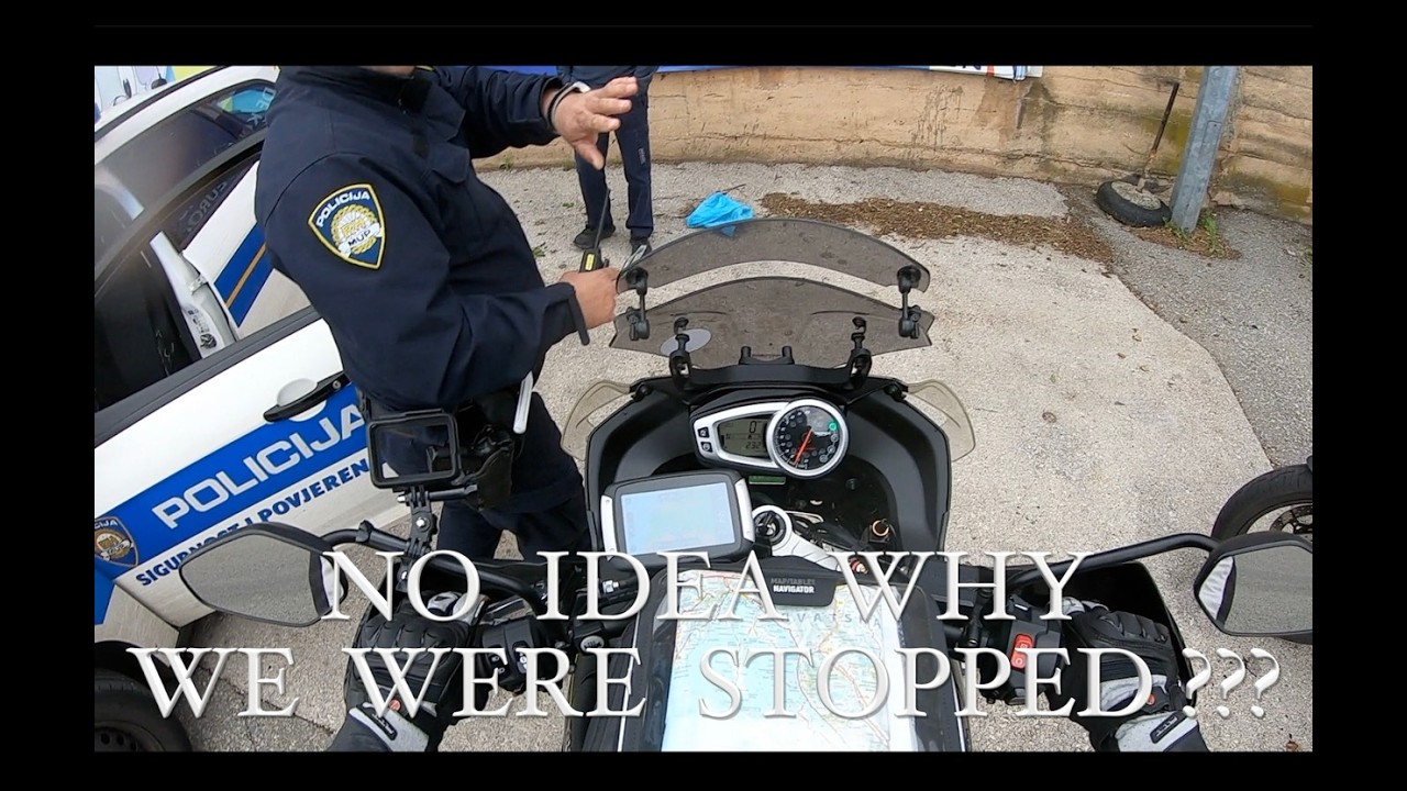 Motorcycle Tour Ireland to Croatia 2019 Ep 4B - POLICE STOPPED US (CLOSED THE ROAD AS TOO DANGEROUS)