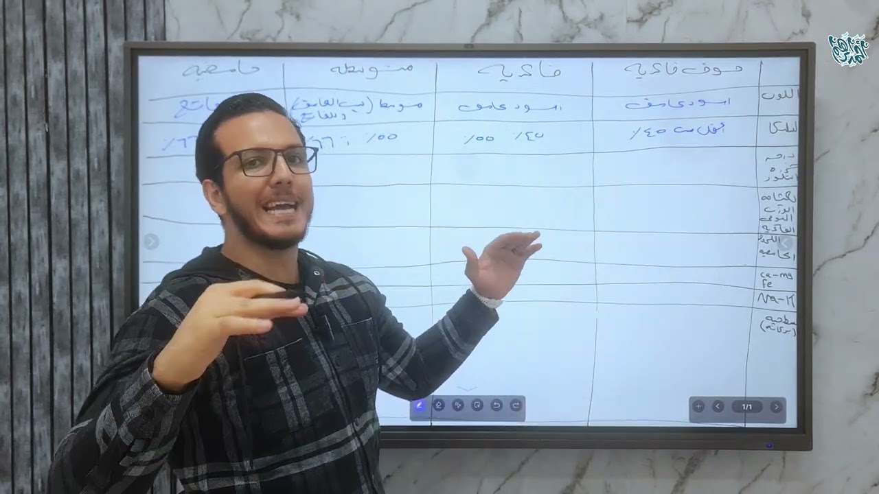 الحصة الثالثة والعشرون جيولوجيا - تكملة شرح الصخور الناريه الدرس الخامس ج٣ - احياء 3ث / احمد ابراهيم
