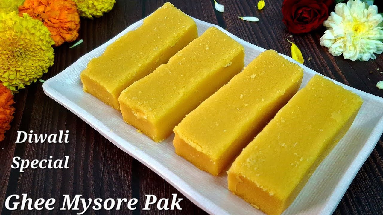 Soft Ghee Mysore Pak | Ghee Mysore Pak Recipe | Diwali Special Sweet