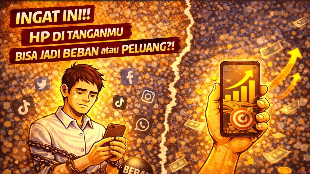 Berhenti Buang Waktu! HP di Tanganmu Bisa Jadi Beban atau Peluang. Motivasi Hidup Sukses.