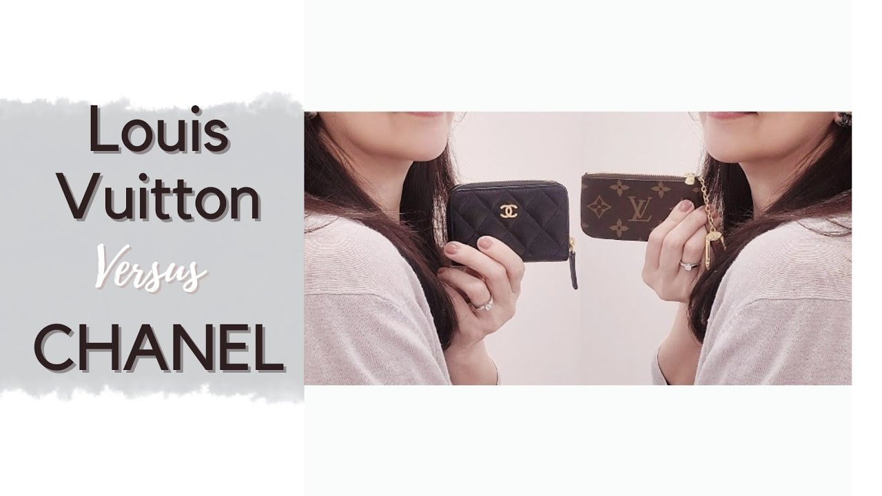 CHANEL ZIPPED COIN PURSE VS LOUIS VUITTON KEY CLES | COMPARISON | WHAT FITS