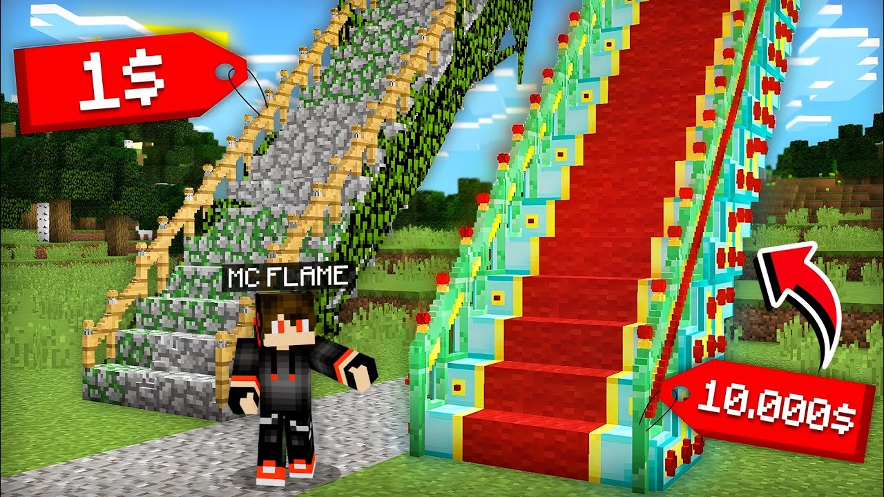 1$ vs 1000$ Staircase challenge in Minecraft