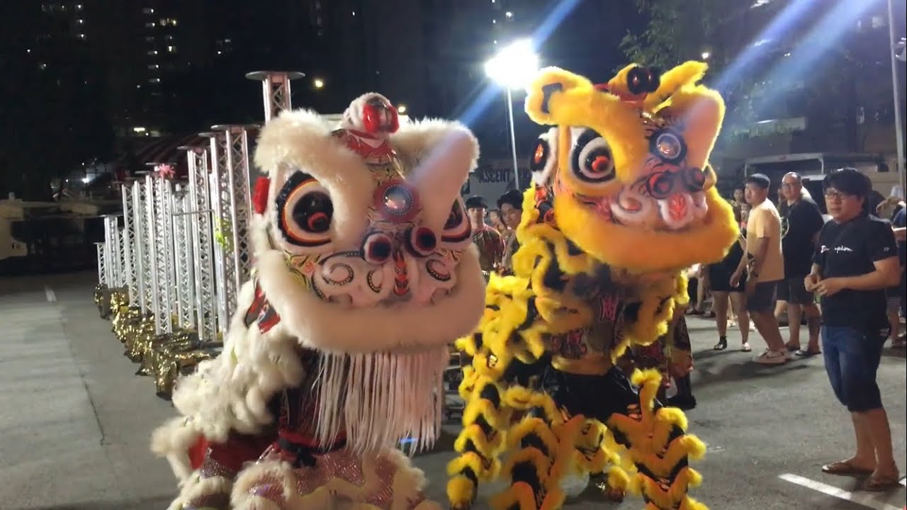 新加坡騰義體育會 Teng Ghee Lion Dance High Poles Performances at Yu Feng Fu Yun Tan 26 July 2023